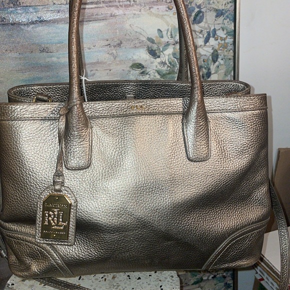 Ralph Lauren Bag COLOR IS A METALLIC TYPE OF COLOR CLOSE TO GOLD - Picture 2 of 6
